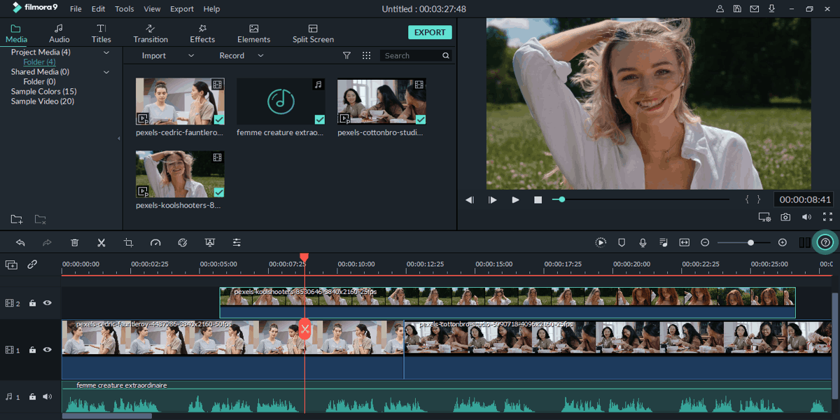 Wondershare Filmora video editing