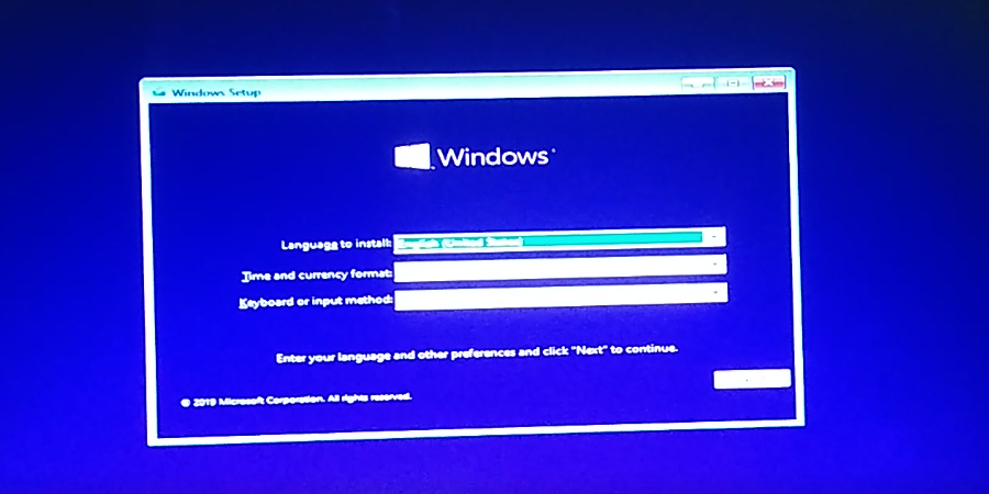 Start installation of Windows 11