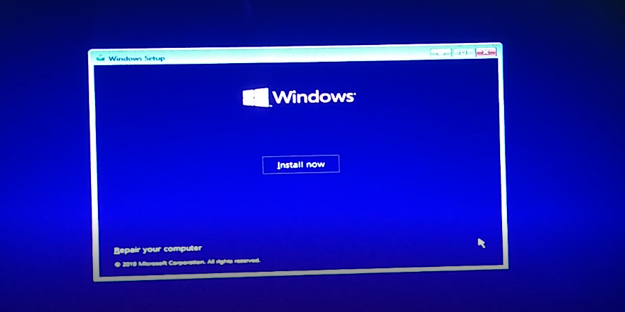 Start installation of Windows 11